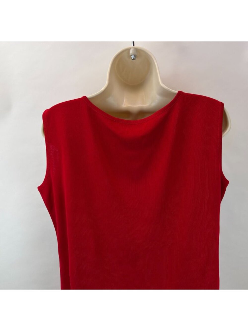 Misook Womens Sz XL Red Knit Sleeveless Scoop Neck Tank Tops - Picture 4 of 5